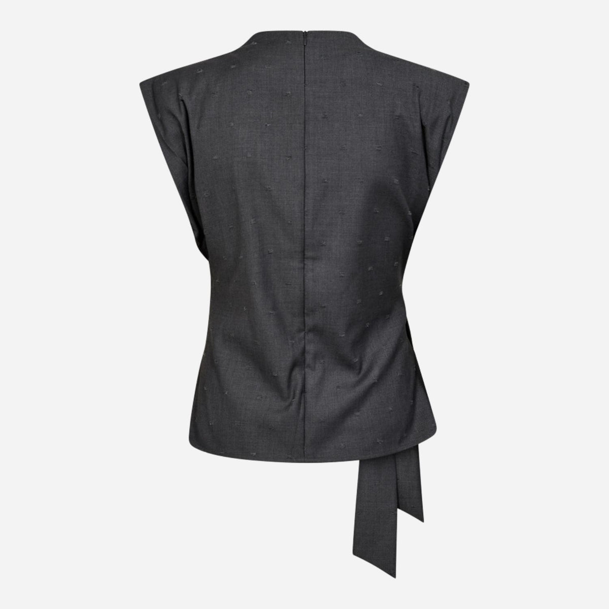 Co Couture SagaCC Pleat Top Mid Grey