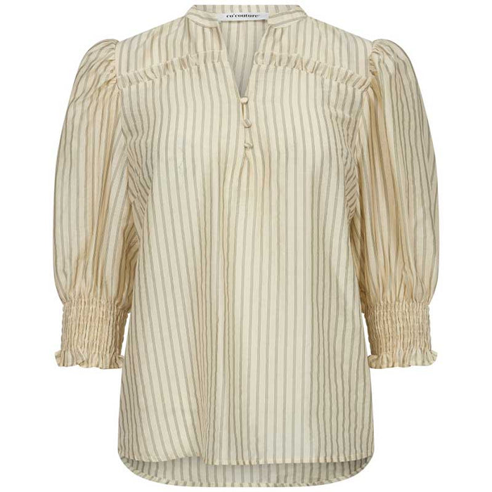 Co Couture SamiCC Stripe SS Shirt Gul - J BY J Fashion