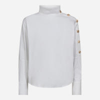 Co Couture SannaCC Asym Button Blouse White