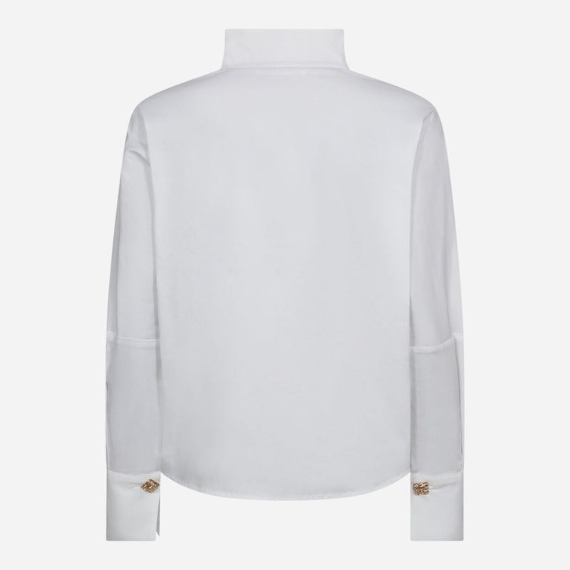 Co Couture SannaCC Asym Button Blouse White