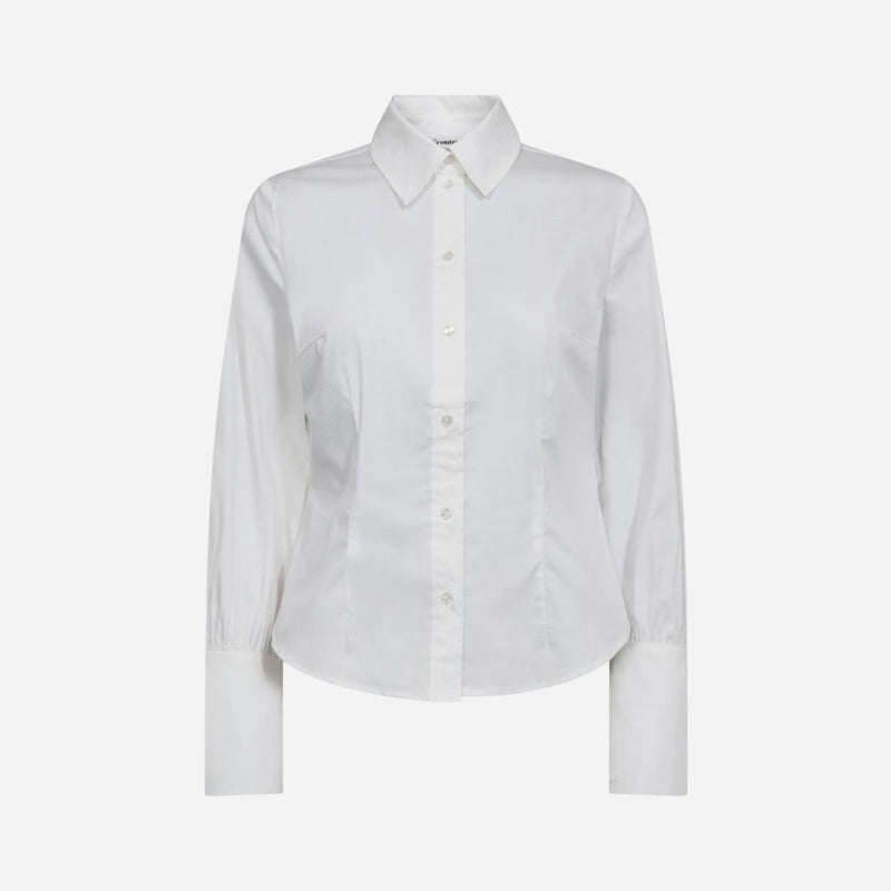 Co Couture SannaCC Pearl Cuff Shirt White