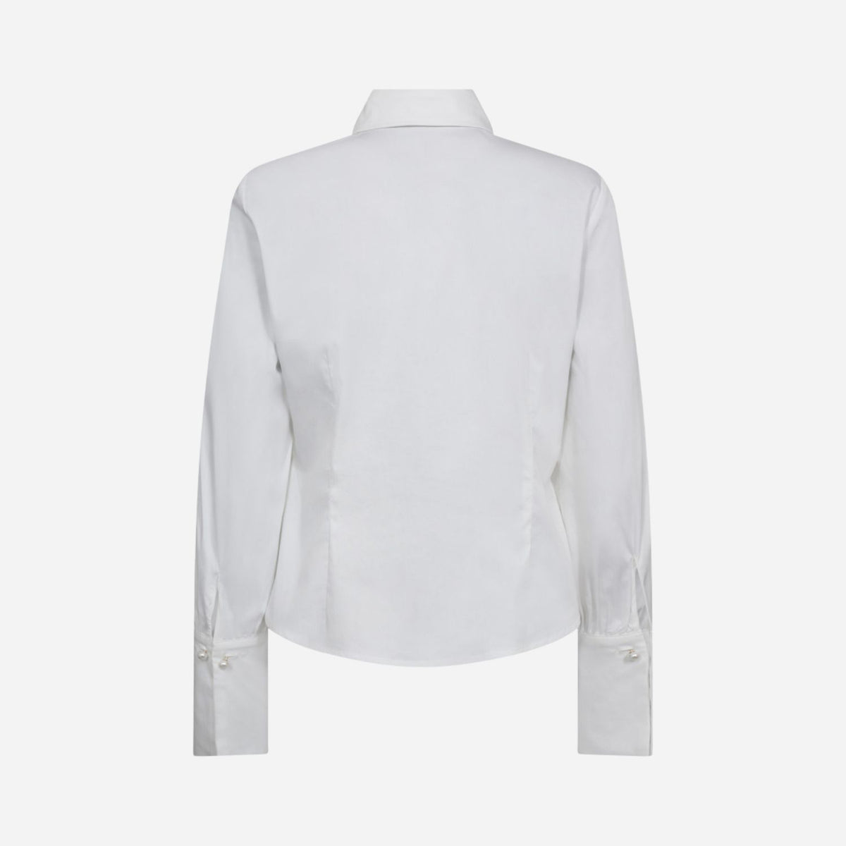 Co Couture SannaCC Pearl Cuff Shirt White