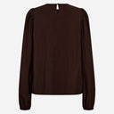 Co Couture ShinaCC Pintuck Blouse Dark Brown