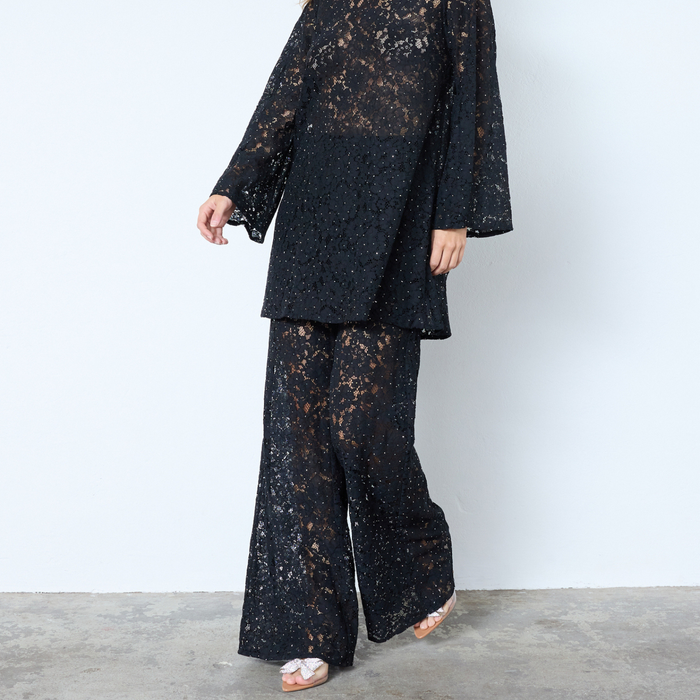 Co Couture SiaCC Simili Lace Pant Black