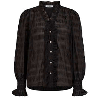 Co Couture StructureCC Line Frill Shirt Sort