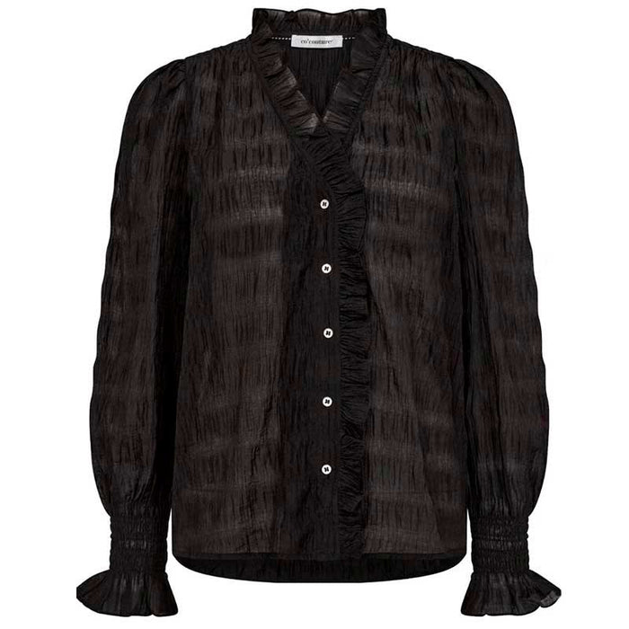 Co Couture StructureCC Line Frill Shirt Sort