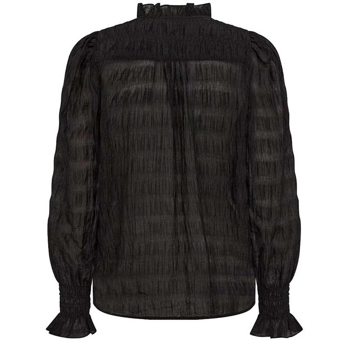 Co Couture StructureCC Line Frill Shirt Sort