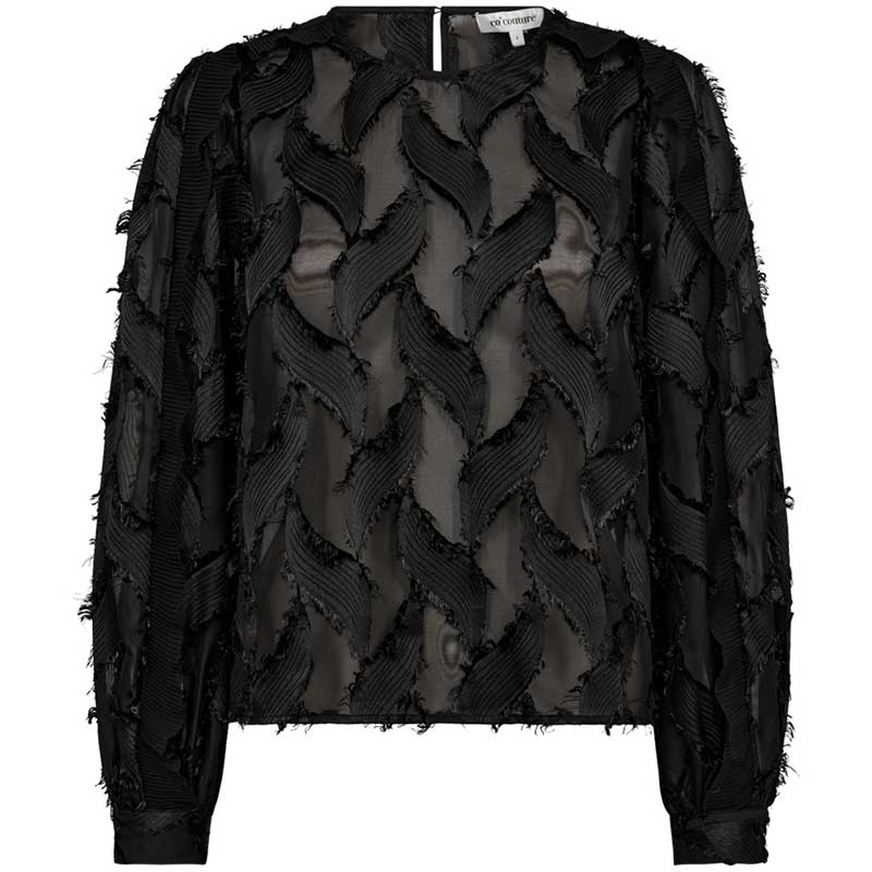 Co Couture SylvieCC Structure Blouse Black - J BY J Fashion