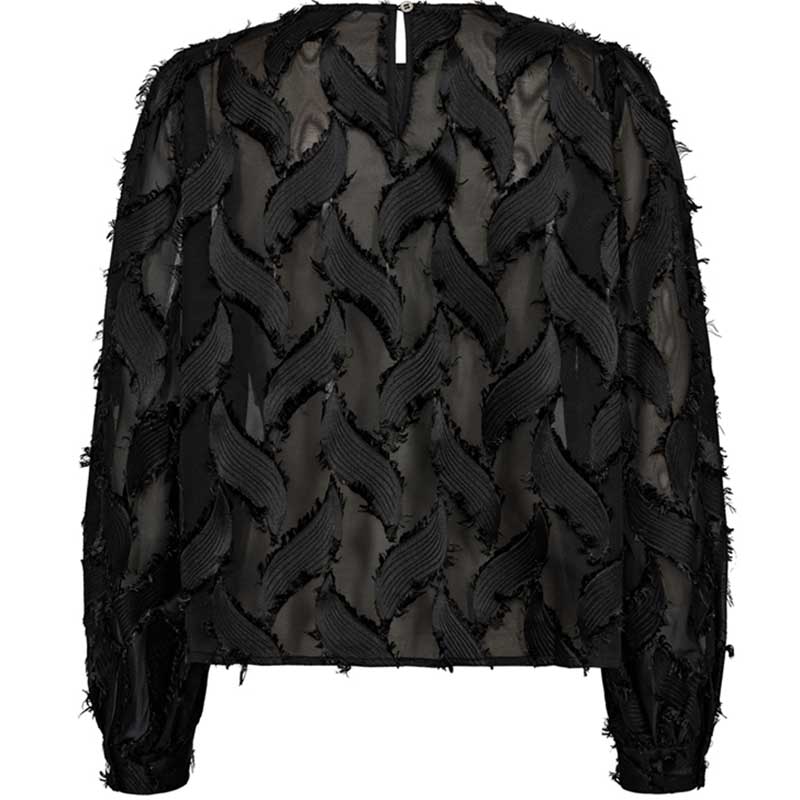 Co Couture SylvieCC Structure Blouse Black - J BY J Fashion