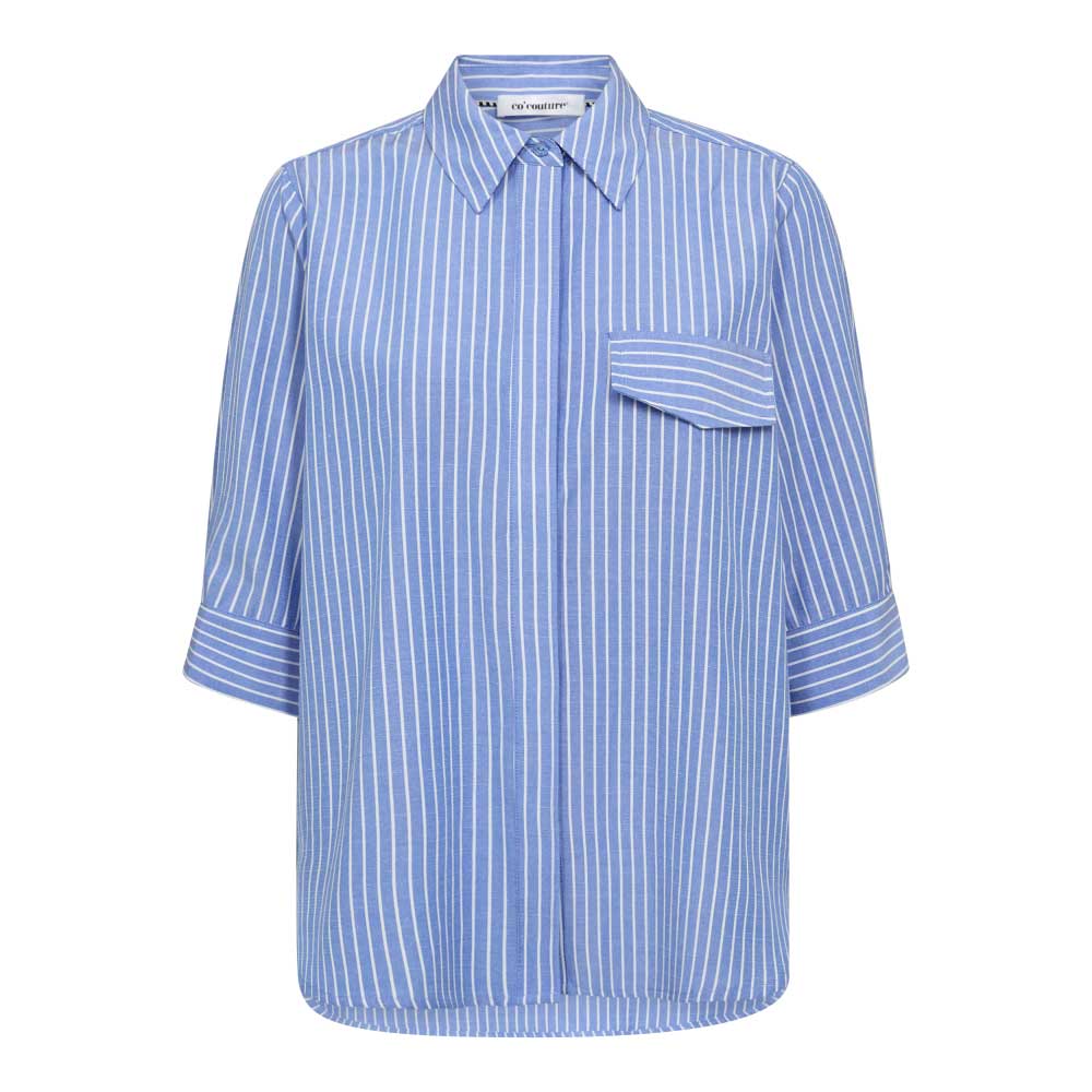 Co Couture TeaCC Stripe SS Shirt Blue
