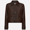 Co Couture TerryCC Denim Jacket Dark Brown