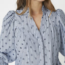 Co Couture TrixieCC Dot V-Shirt Blue