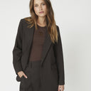 Co Couture VolaCC Single Oversize Blazer Dark Brown
