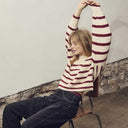 Co Couture CoralieCC Crop Stripe O-Knit BoneHeart - J BY J Fashion