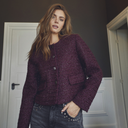 Co Couture PeachCC Boucle Jacket Plum