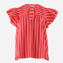 Continue Christel Red Stripe Blouse Stribe Pink