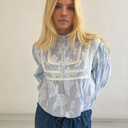 Continue Isabella Blouse Blue Stripe