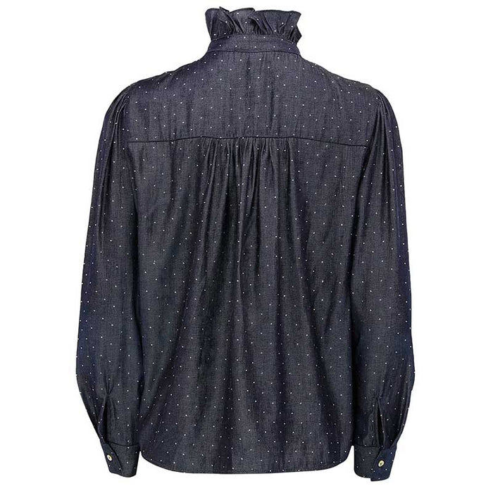 Continue 14296 Ariana Studs Shirt Mørkeblå