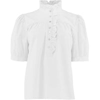 Continue 14450 Ariana SS Poplin Shirt Hvid - J BY J Fashion