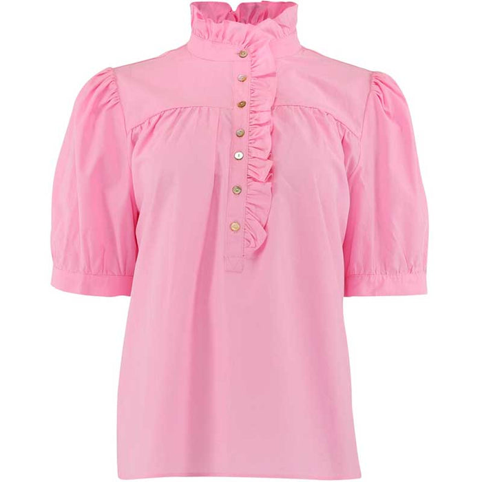 Continue 14450 Ariana SS Poplin Shirt Pink - J BY J Fashion