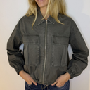 Continue Carrie Bomber Jacket Army