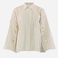 Continue Klara L/S Shirt Brown Stripe