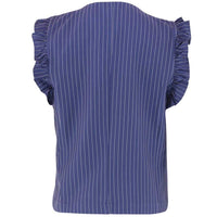 Continue Lydia Stripe Vest Blue Stripe