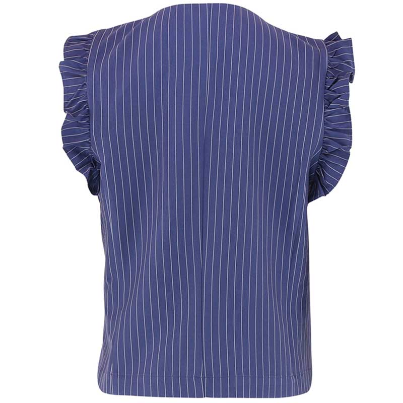 Continue Lydia Stripe Vest Blue Stripe
