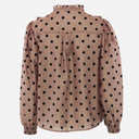 Continue Silke Dot Blouse Nougat W. Black Dot