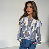 Continue Jill Shirt Blue Stripe