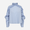 Copenhagen Muse CMPleat Blouse Brunnera Blue
