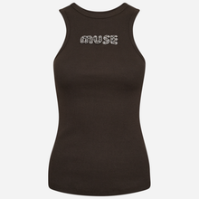 Copenhagen Muse Siv Ribbed top i brun-1