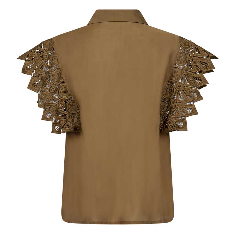 Copenhagen Muse CMMolly Shirt With Lace Military Olive