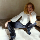 Copenhagen Muse CMMuse Front Print Tee Jet Stream/Goji Berry