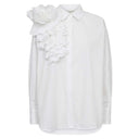 Copenhagen Muse CMPleat Frill Shirt Bright White - J BY J Fashion