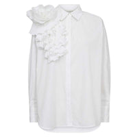 Copenhagen Muse CMPleat Frill Shirt Bright White - J BY J Fashion