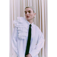Copenhagen Muse CMPleat Frill Shirt Bright White - J BY J Fashion