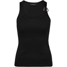 Copenhagen Muse CMSIV Ribbed Jersey Top W. Ring Black