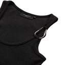 Copenhagen Muse CMSIV Ribbed Jersey Top W. Ring Black