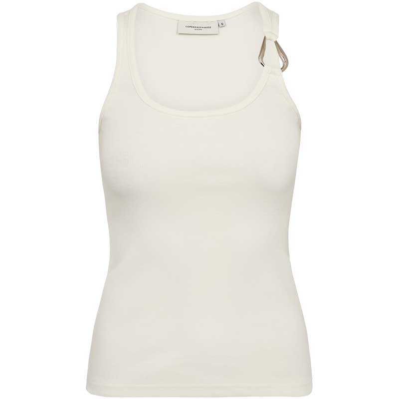 Copenhagen Muse CMSIV Ribbed Jersey Top W. Ring Jet Stream