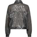 Copenhagen Muse CMTrucker Jacket Sequince Jacket Silver - J BY J Fashion