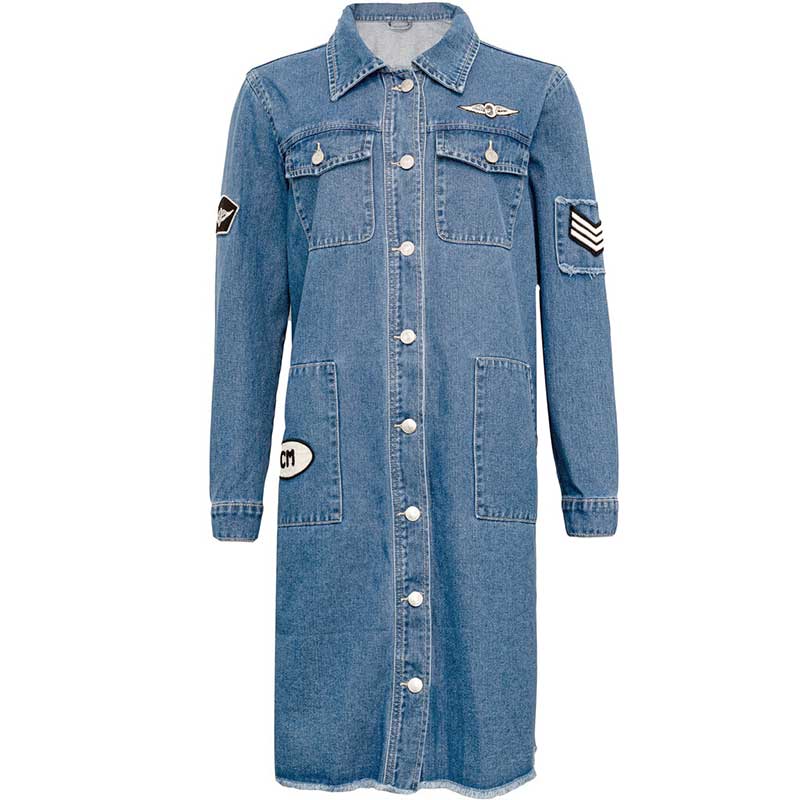 Costamani Foxy Long Jacket Denim Blue - J BY J Fashion