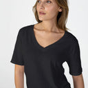 Coster Copenhagen CCH1119 Regular V-Neck T-Shirt 100 Black