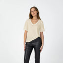 Coster Copenhagen CCH1119 Regular V-Neck T-Shirt 241 Creme