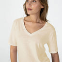 Coster Copenhagen CCH1119 Regular V-Neck T-Shirt 241 Creme