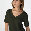 Coster Copenhagen CCH1119 Regular V-Neck T-Shirt 486 Hunter Green