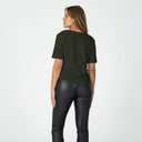 Coster Copenhagen CCH1119 Regular V-Neck T-Shirt 486 Hunter Green