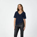 Coster Copenhagen CCH1119 Regular V-Neck T-Shirt 503 Night Sky Blue