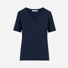 Coster Copenhagen CCH1119 Regular V-Neck T-Shirt 503 Night Sky Blue