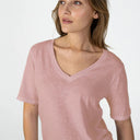 Coster Copenhagen CCH1119 Regular V-Neck T-Shirt 690 Old Rose